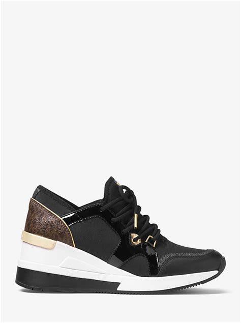 michael kors liv logo mixed-media trainer|Liv Logo Mixed.